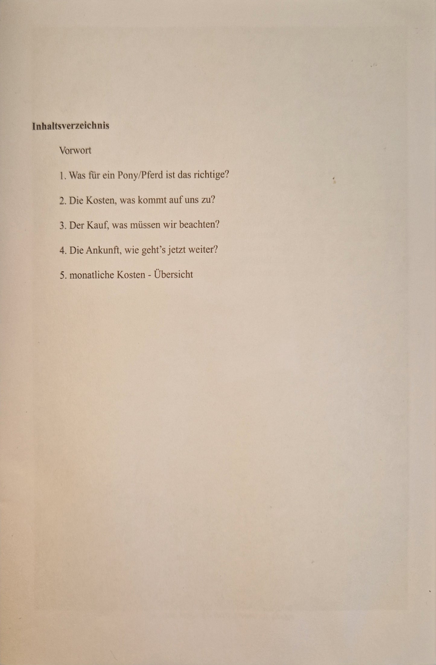 Kleiner Elternratgeber zum Pferdekauf
